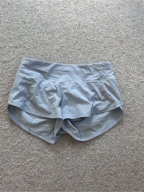 lululemon athletica Light Blue Layered Running Shorts